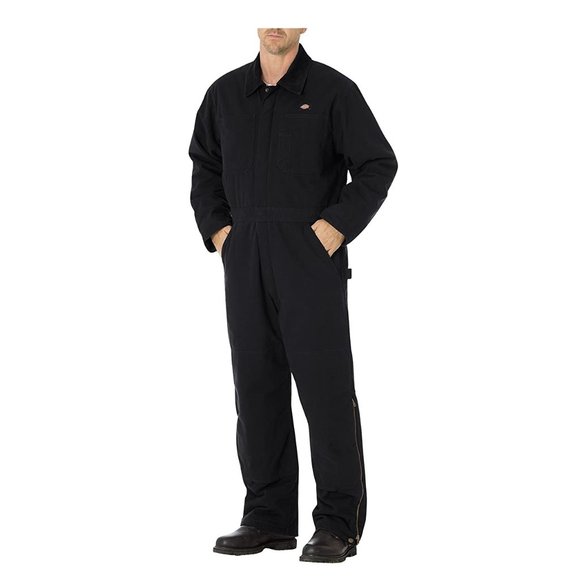 NWT Dickies Men's Sanded Duck Insulated Coverall Black Size 3XL $170 GG032 - Picture 1 of 2